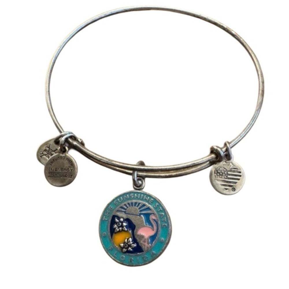 Alex and Ani Silver Bangle with Florida Charm